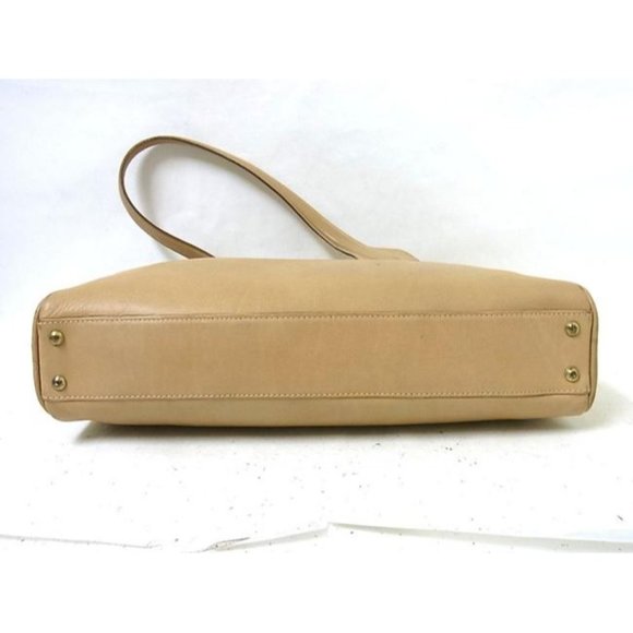 Gucci Vintage Satchel Camel Brown Leather RARE 2 Handle - Picture 5 of 10